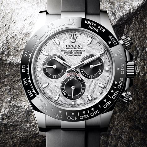 rolex daytona white gold meteorite dial price|Rolex daytona meteorite price.